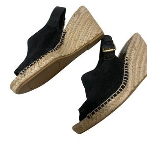 Jean Michel Cazabat  Black Wedge Espadrilles- Sz 40-9.5
